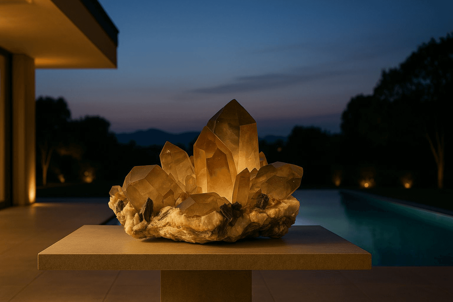 Bergkristall mit faszinierender Lichtwirkung